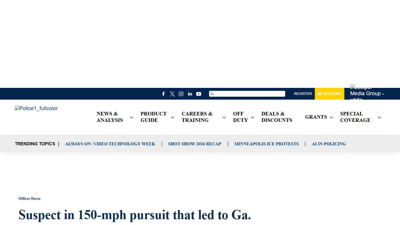 Suspect in 150-mph pursuit that led to Georgia officer's death sentenced to 30 years in prison